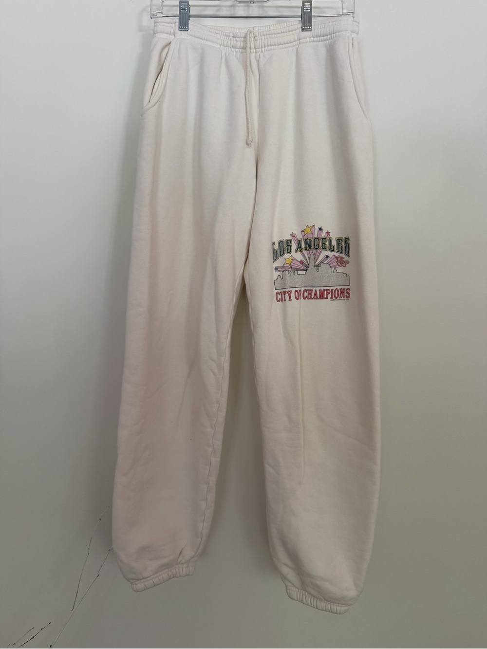 Cherry Los Angeles “City of Champions” Limited Edition Sweatpants in Cream